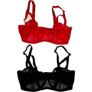 Victoria's Secret Red and Black Bras